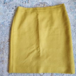 J.Crew Stretch Wool No. 2 Pencil Skirt - Gold - Size 8